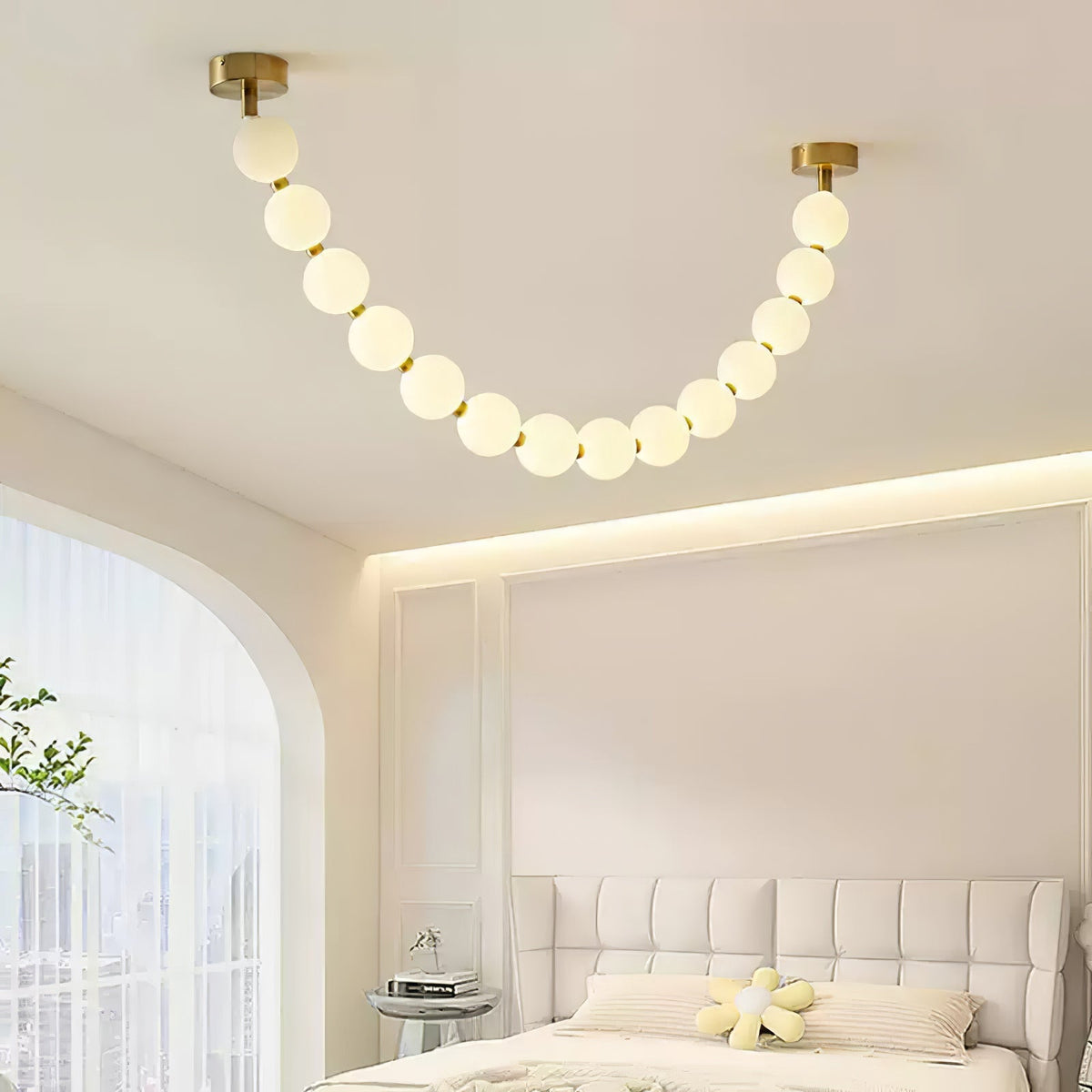 Pearl Glass Necklace Balls Chandelier - view 2