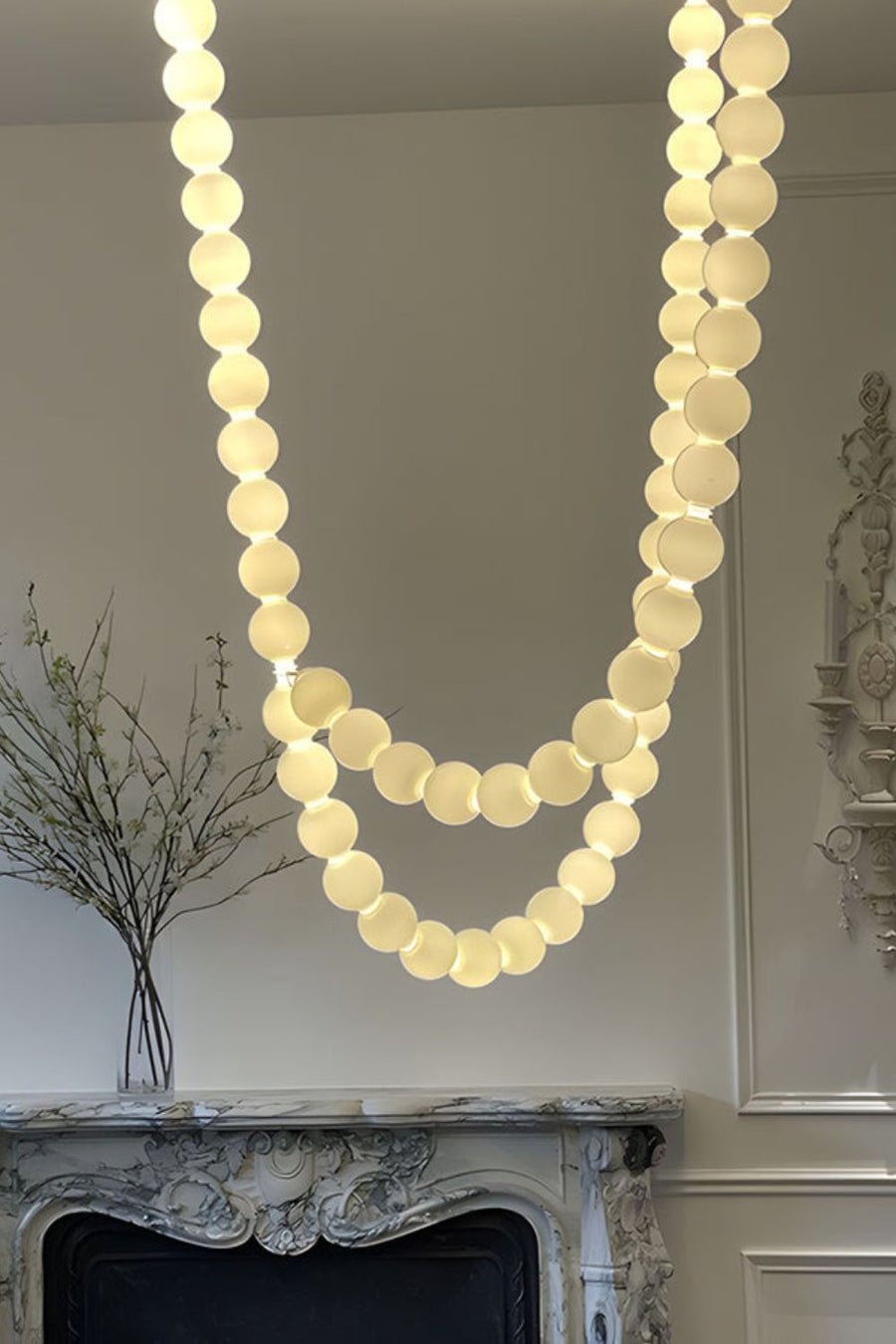 Pearl Glass Necklace Balls Chandelier - view 12