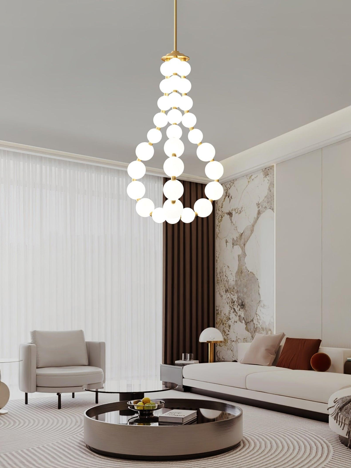Glass Pearl Necklace Chandelier - view 17