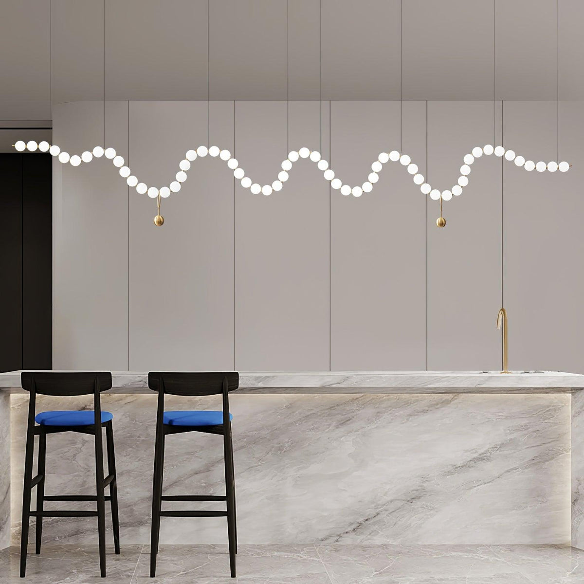 Glass Pearl Necklace Chandelier - view 18