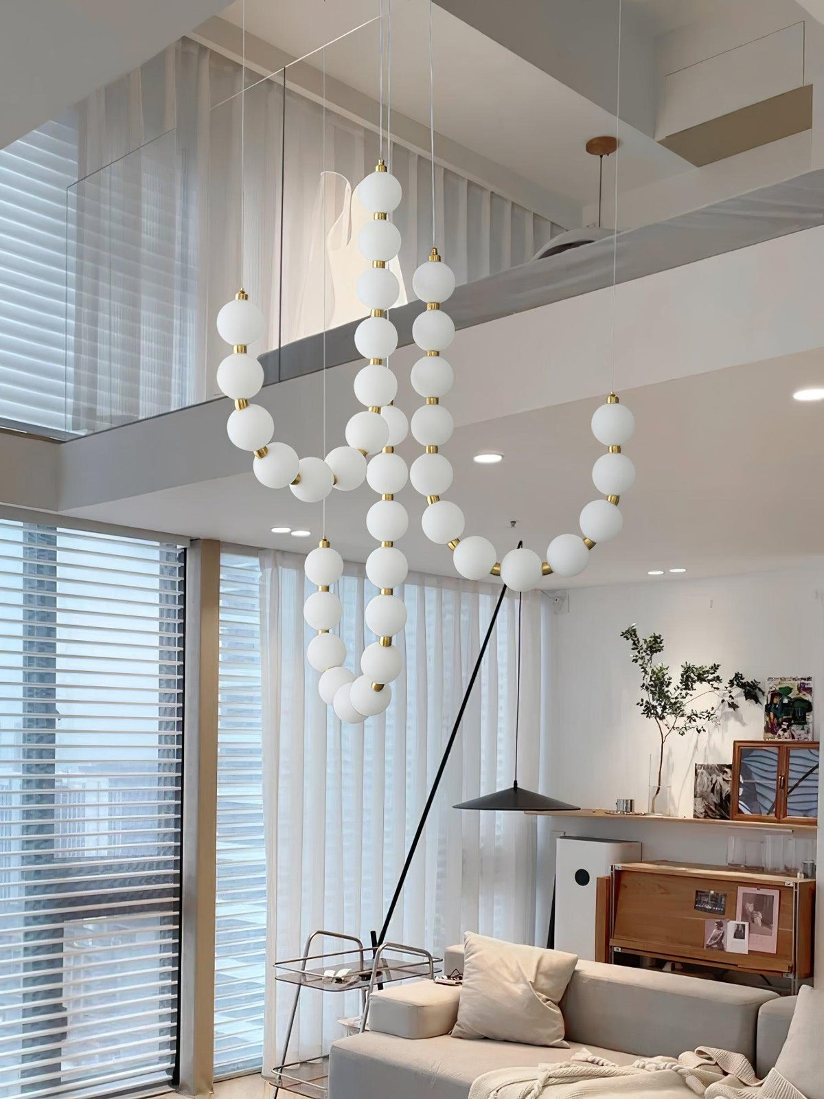 Glass Pearl Necklace Chandelier - view 21