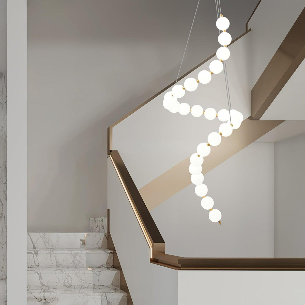 Glass Pearl Necklace Chandelier - view 26