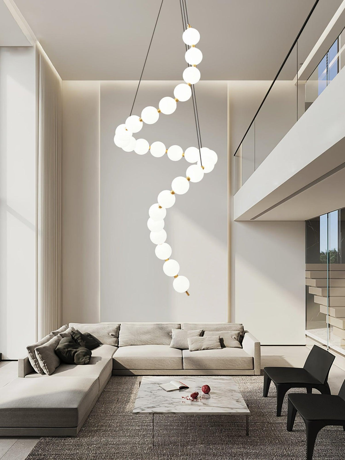 Glass Pearl Necklace Chandelier - view 28