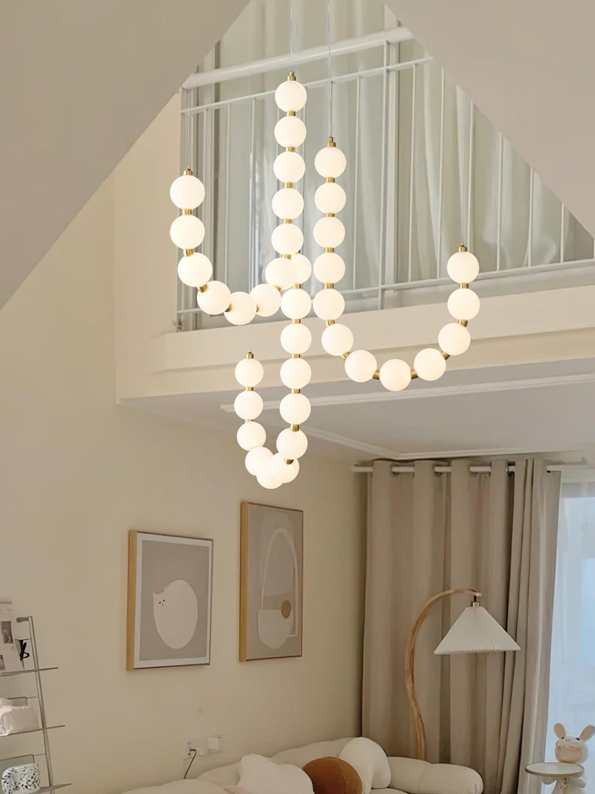 Glass Pearl Necklace Chandelier - view 29