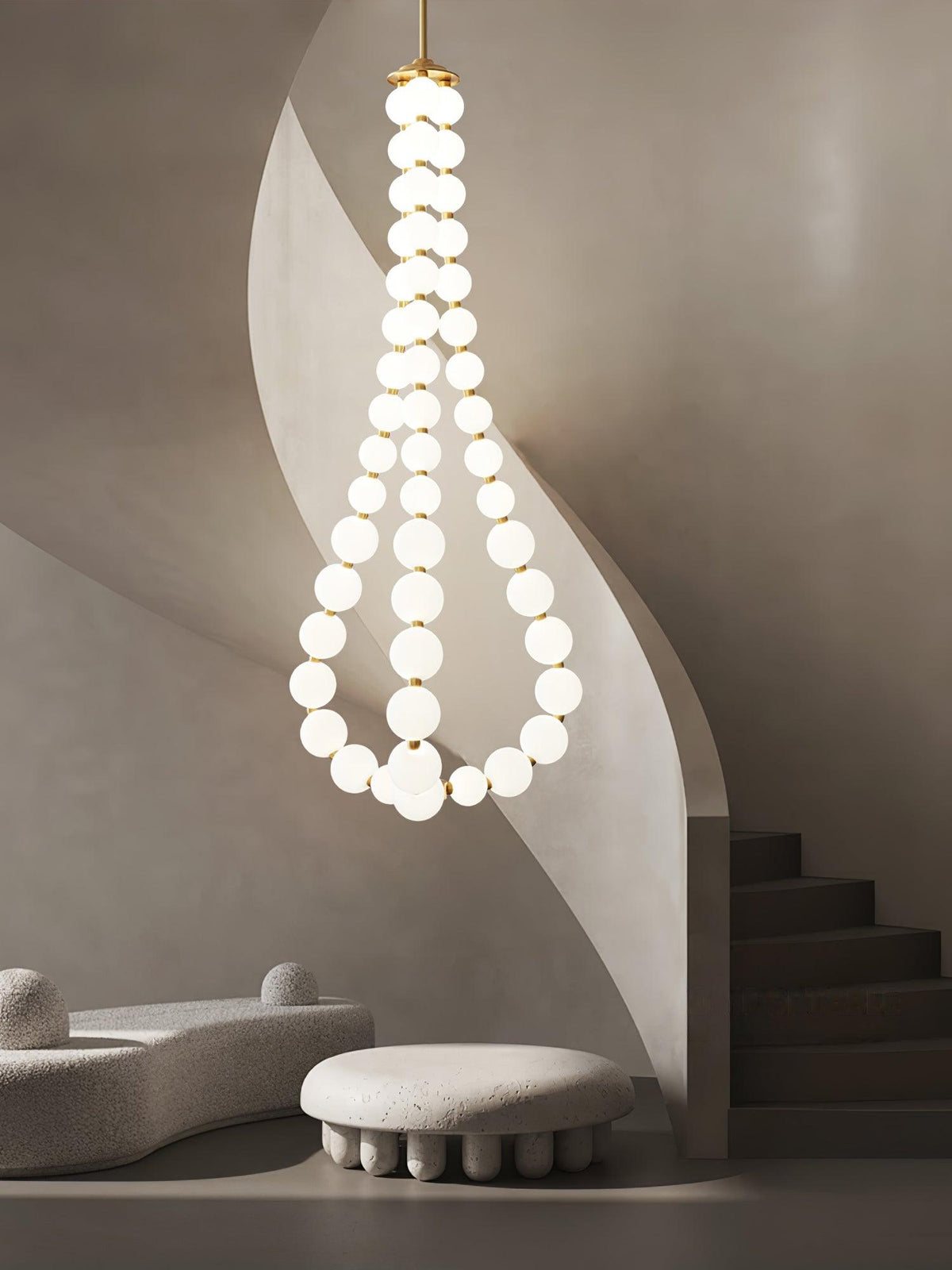 Glass Pearl Necklace Chandelier - view 33