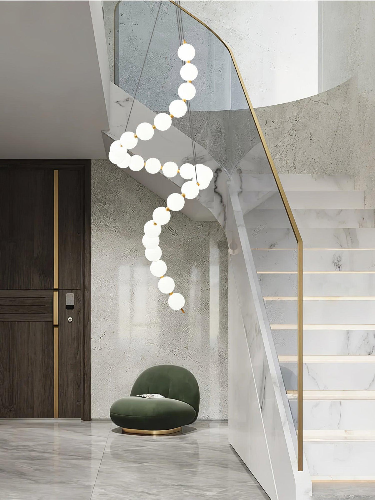 Glass Pearl Necklace Chandelier - view 37