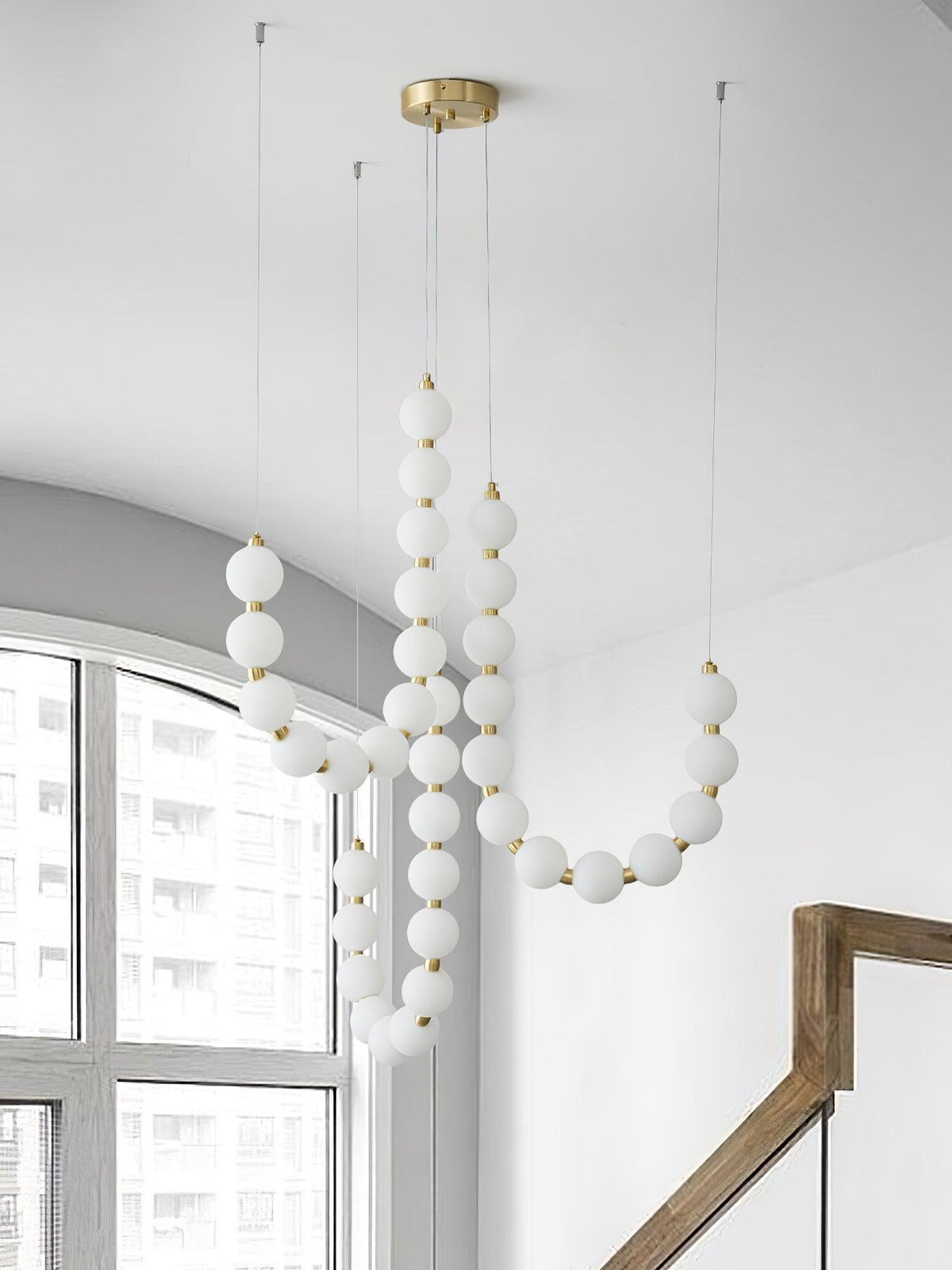 Glass Pearl Necklace Chandelier - view 38