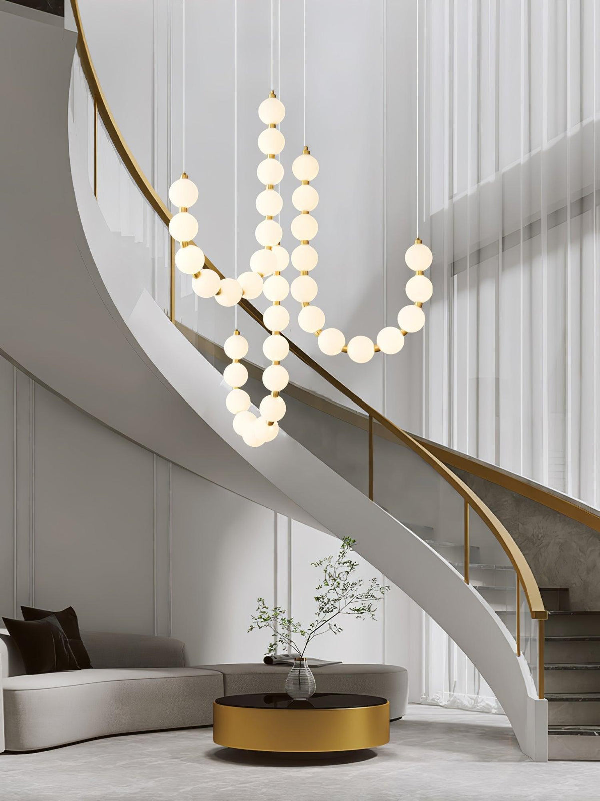 Glass Pearl Necklace Chandelier - view 40