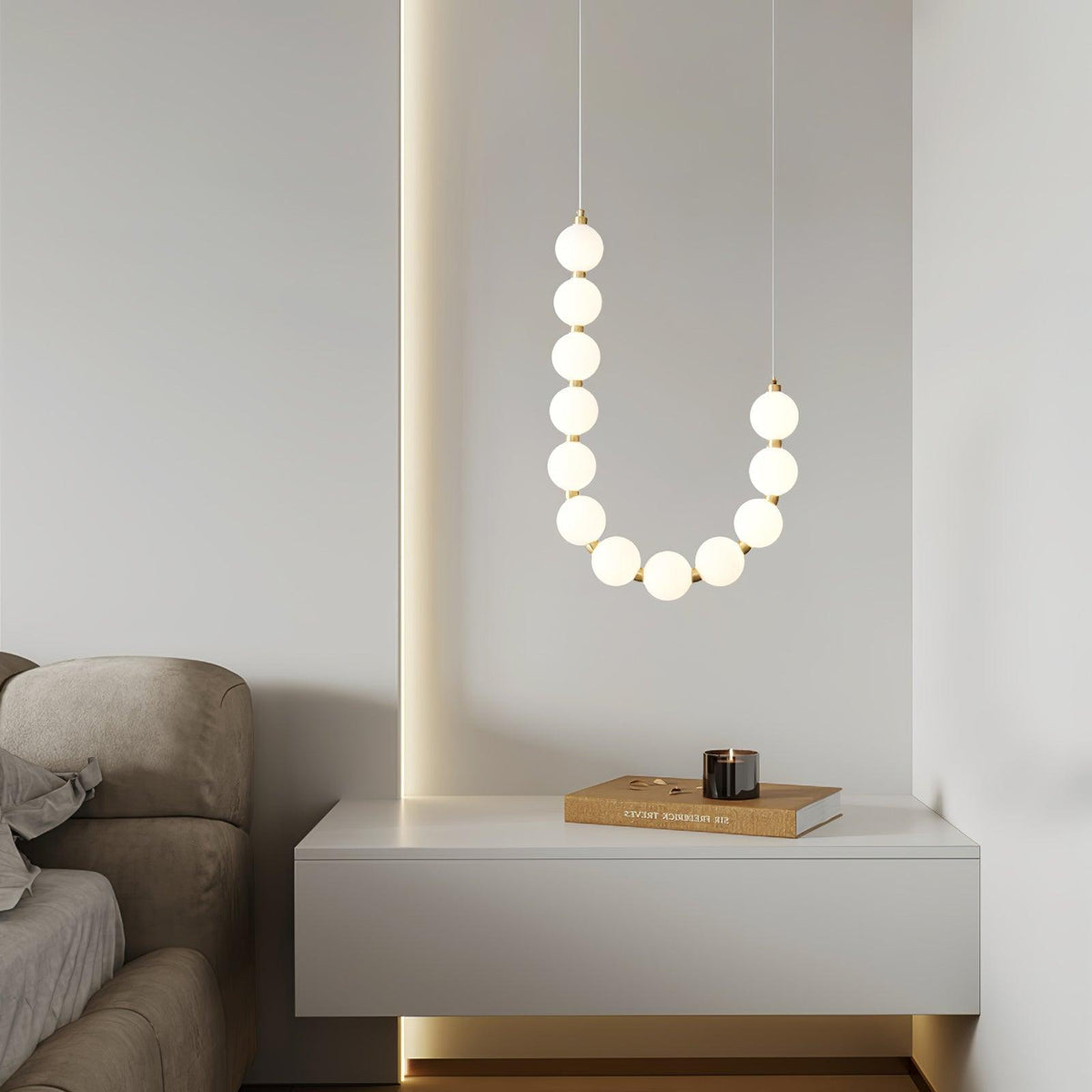 Glass Pearl Necklace Chandelier - view 41
