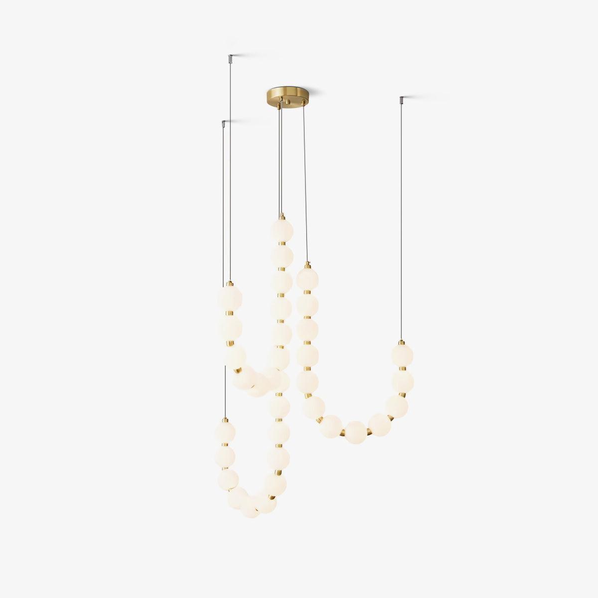 Glass Pearl Necklace Chandelier - view 12
