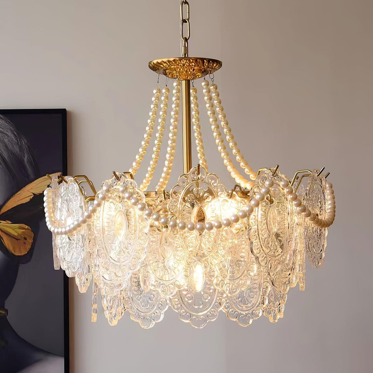 Pearls Glass Chandelier - view 4