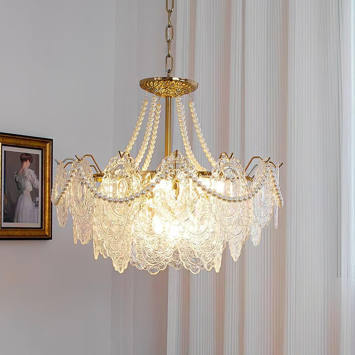 Pearls Glass Chandelier - view 13