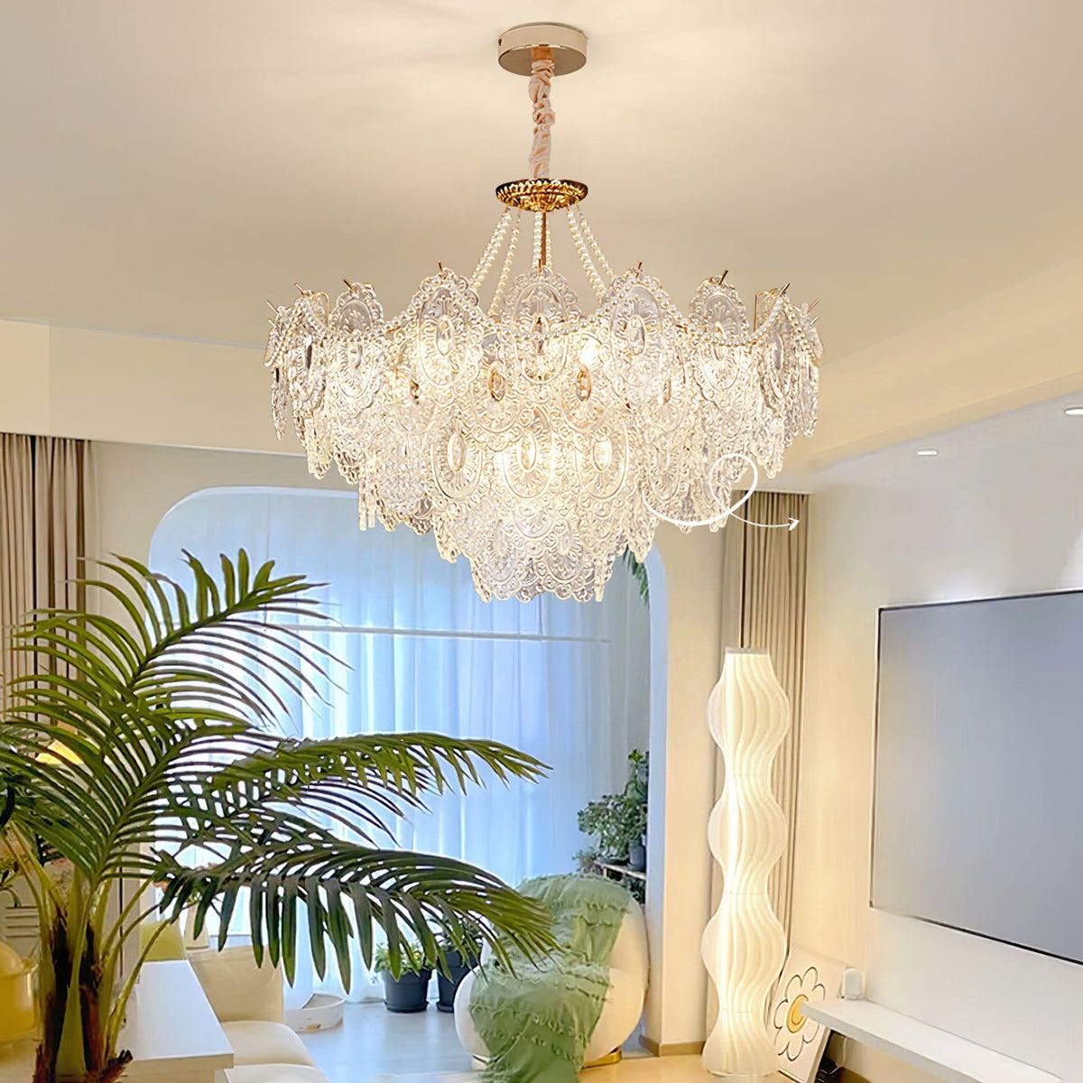 Pearls Glass Chandelier - view 46