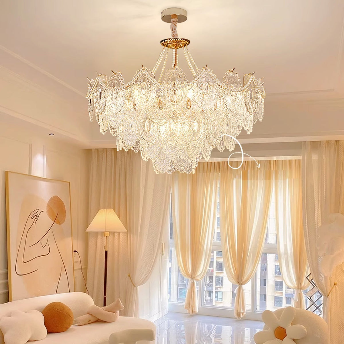 Pearls Glass Chandelier - view 50