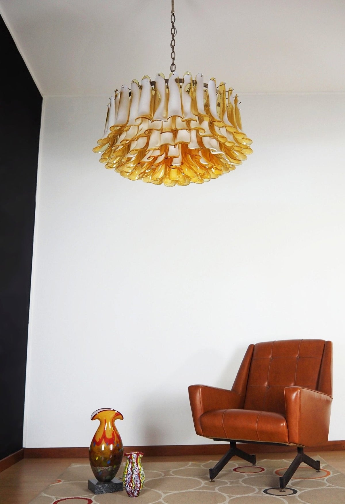 Petal Amber Murano Glass Chandelier - view 10