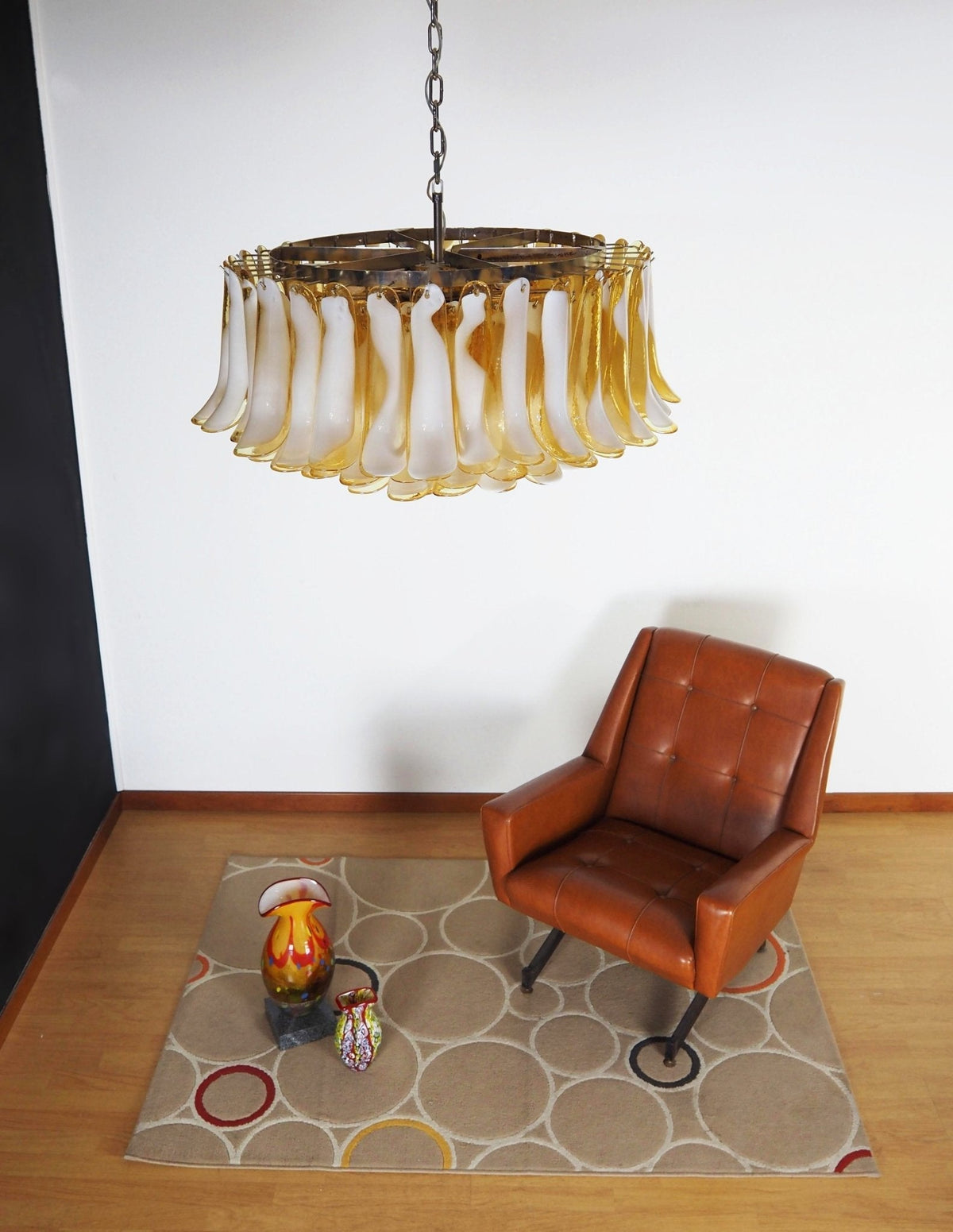 Petal Amber Murano Glass Chandelier - view 11