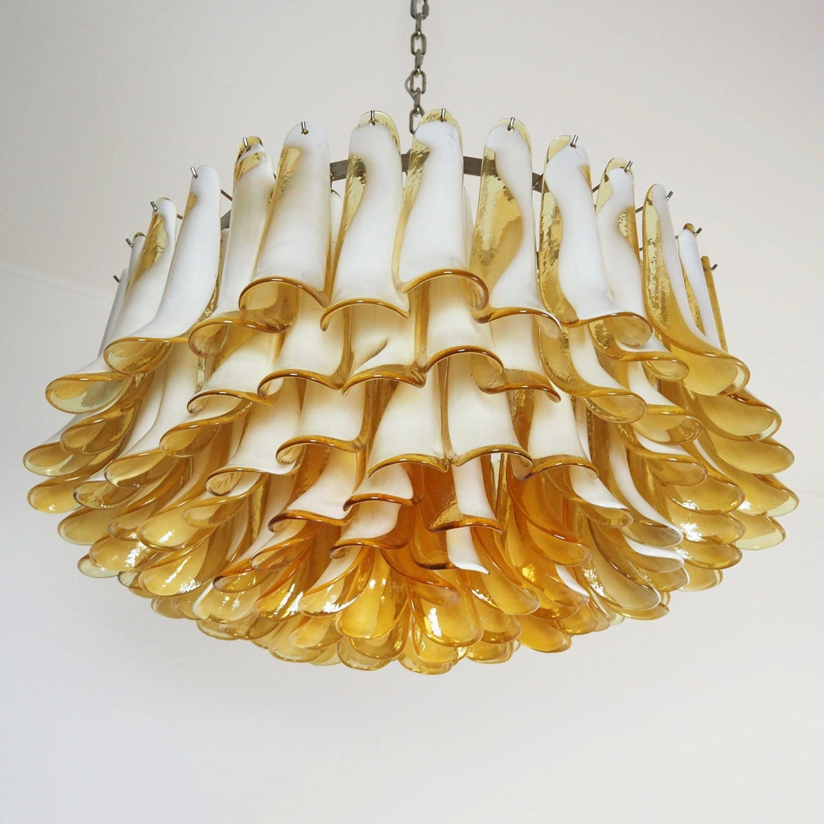 Petal Amber Murano Glass Chandelier - view 4