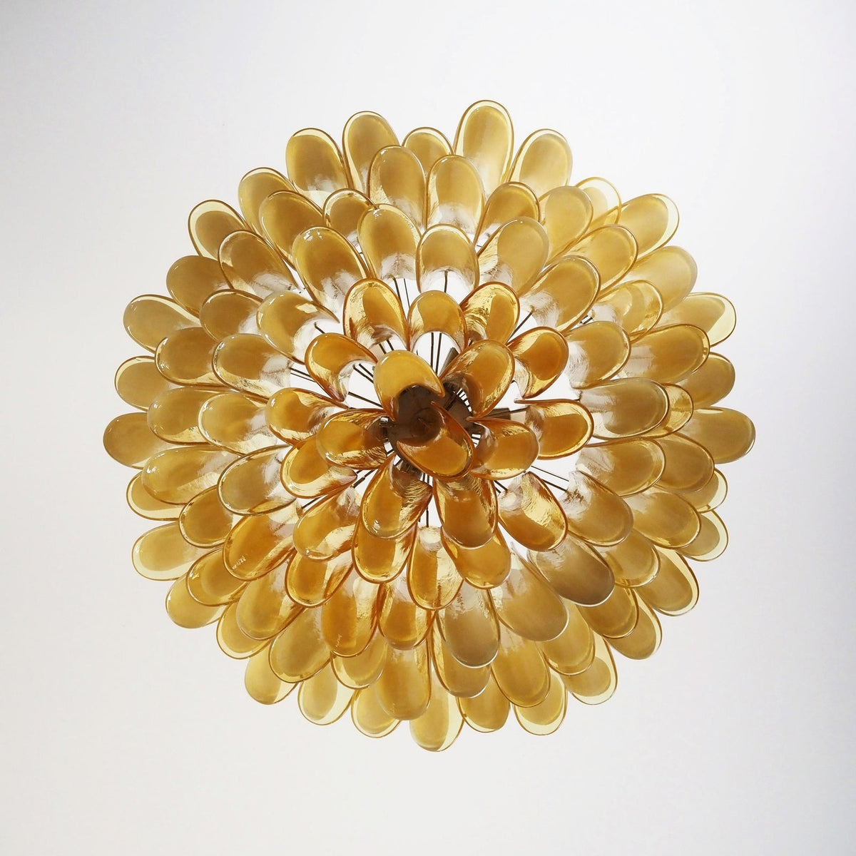 Petal Amber Murano Glass Chandelier - view 14