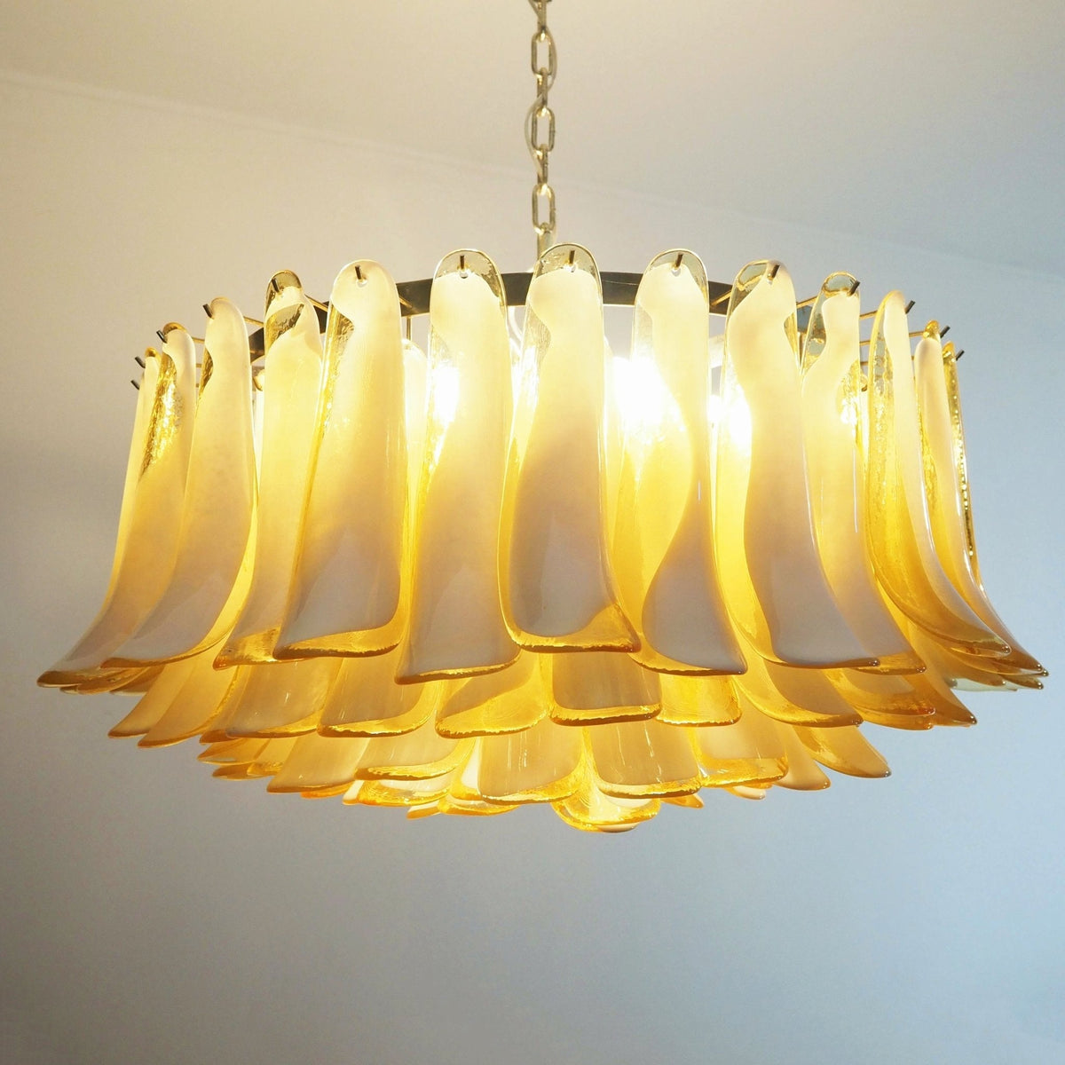 Petal Amber Murano Glass Chandelier - view 2