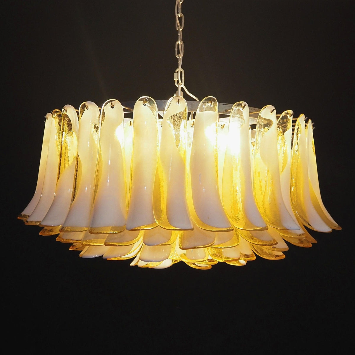 Petal Amber Murano Glass Chandelier - view 17