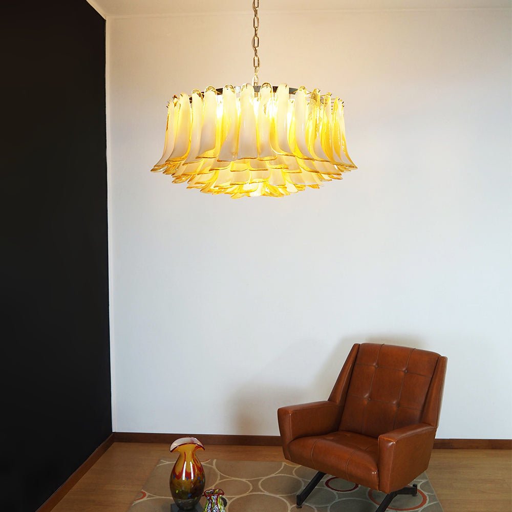 Petal Amber Murano Glass Chandelier - view 5