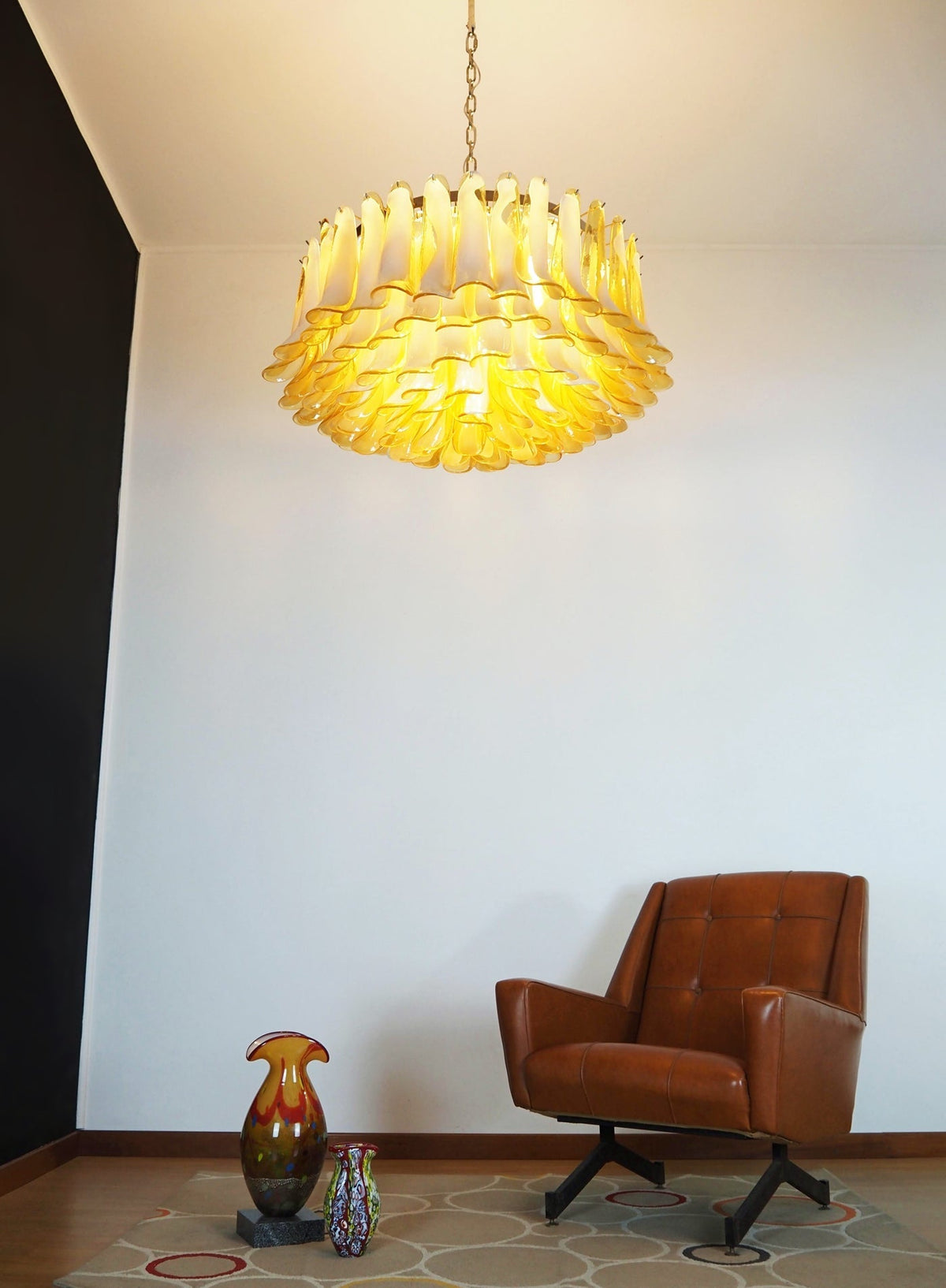 Petal Amber Murano Glass Chandelier - view 6