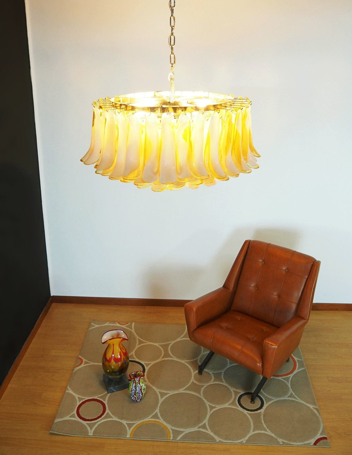 Petal Amber Murano Glass Chandelier - view 8