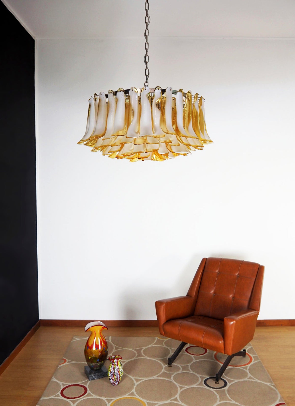 Petal Amber Murano Glass Chandelier - view 9