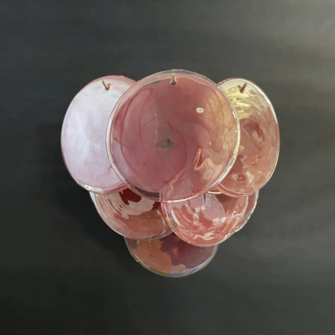 Pink Vintage Murano Glass Wall Lamp - view 24