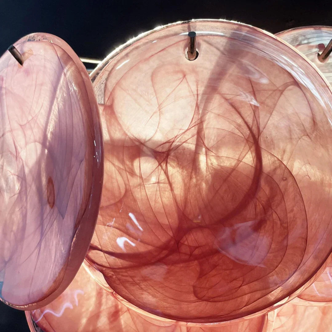 Pink Vintage Murano Glass Wall Lamp - view 18
