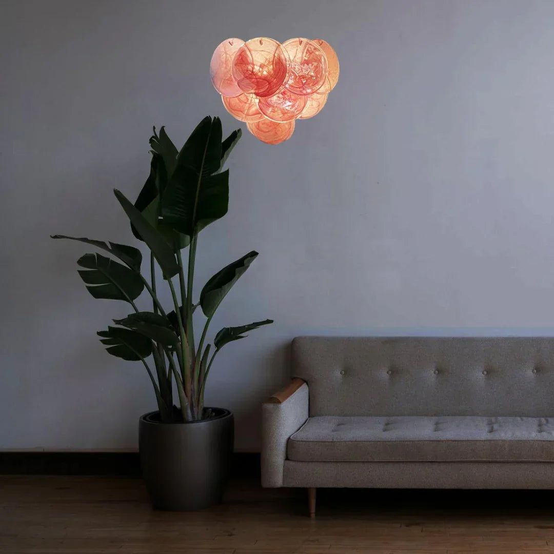 Pink Vintage Murano Glass Wall Lamp - view 8