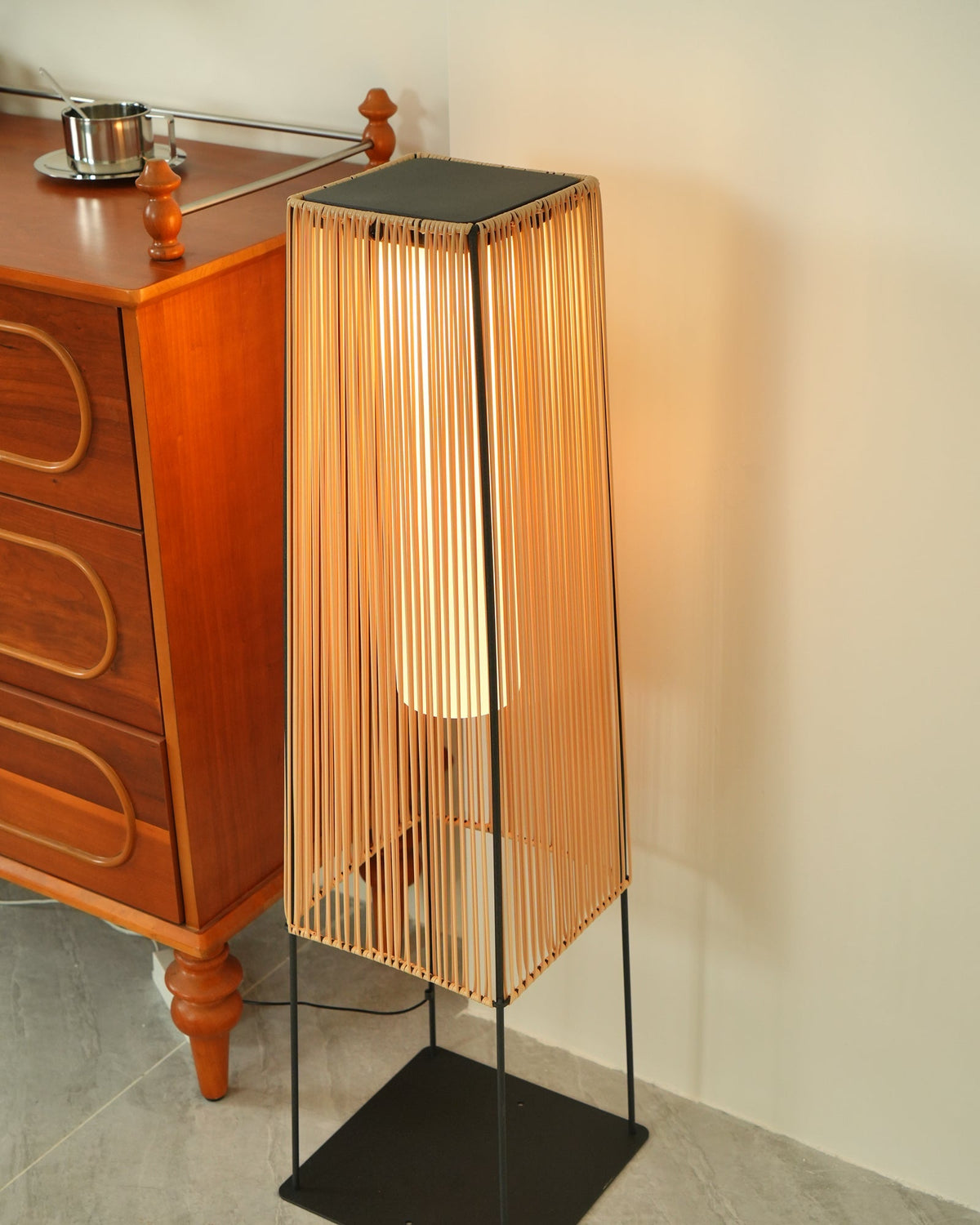 Plastic Rattan Outdoor Post Light - view 4