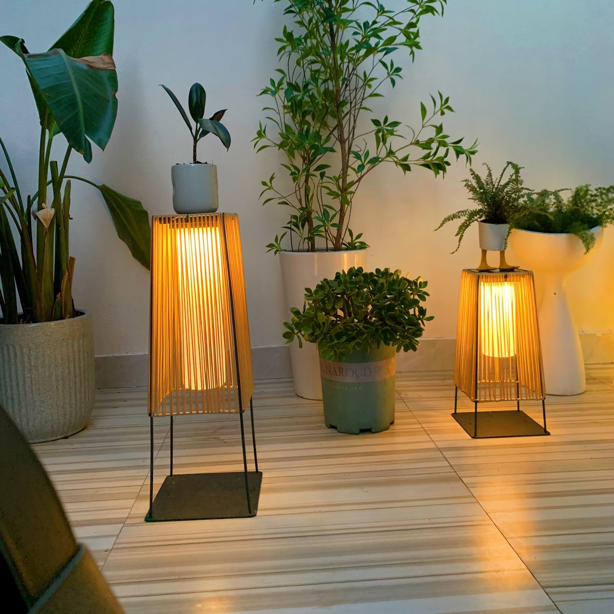 Plastic Rattan Outdoor Post Light - view 58