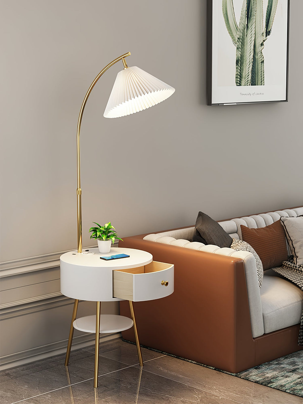 Pleated Arc Floor Light - view 13