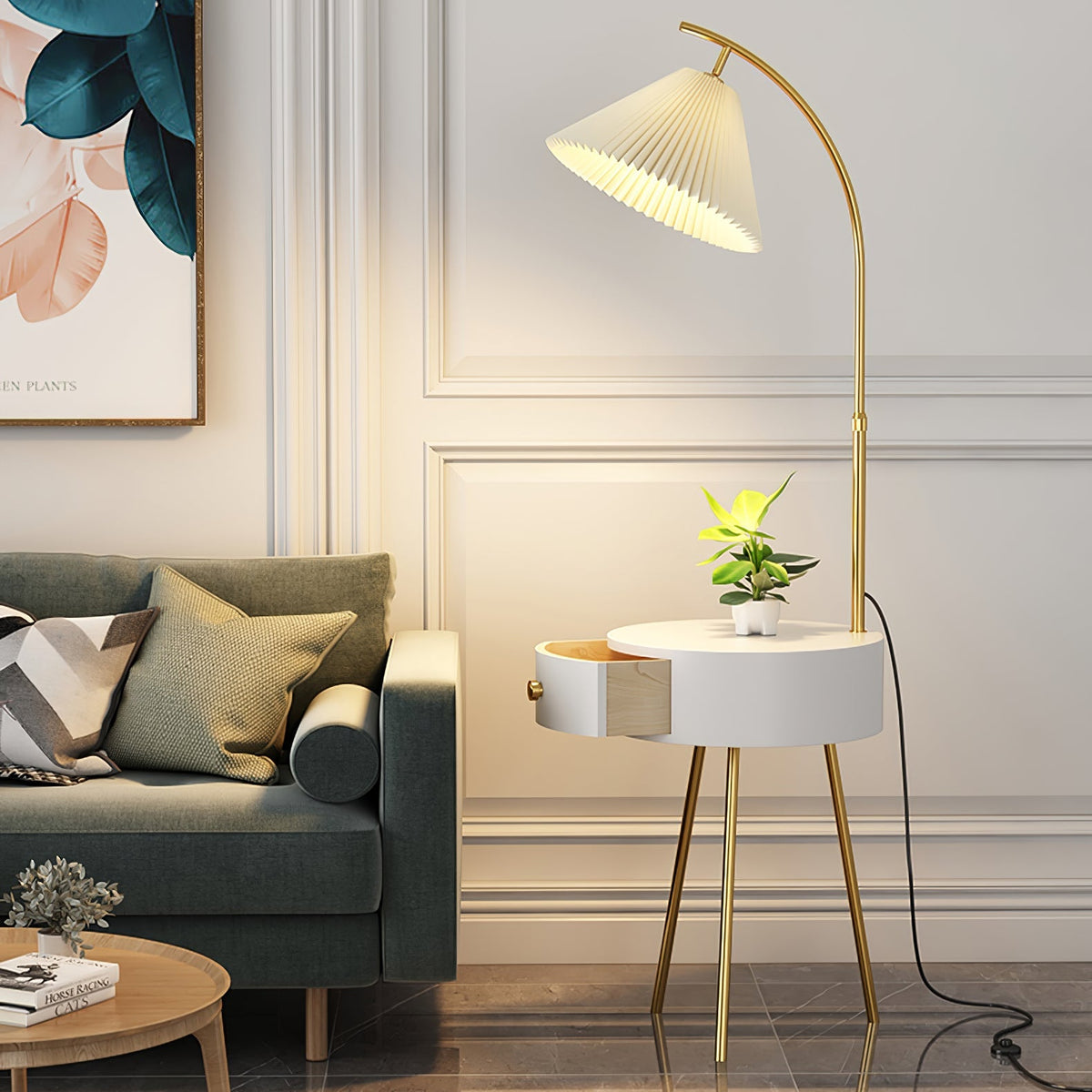 Pleated Arc Floor Light - view 14