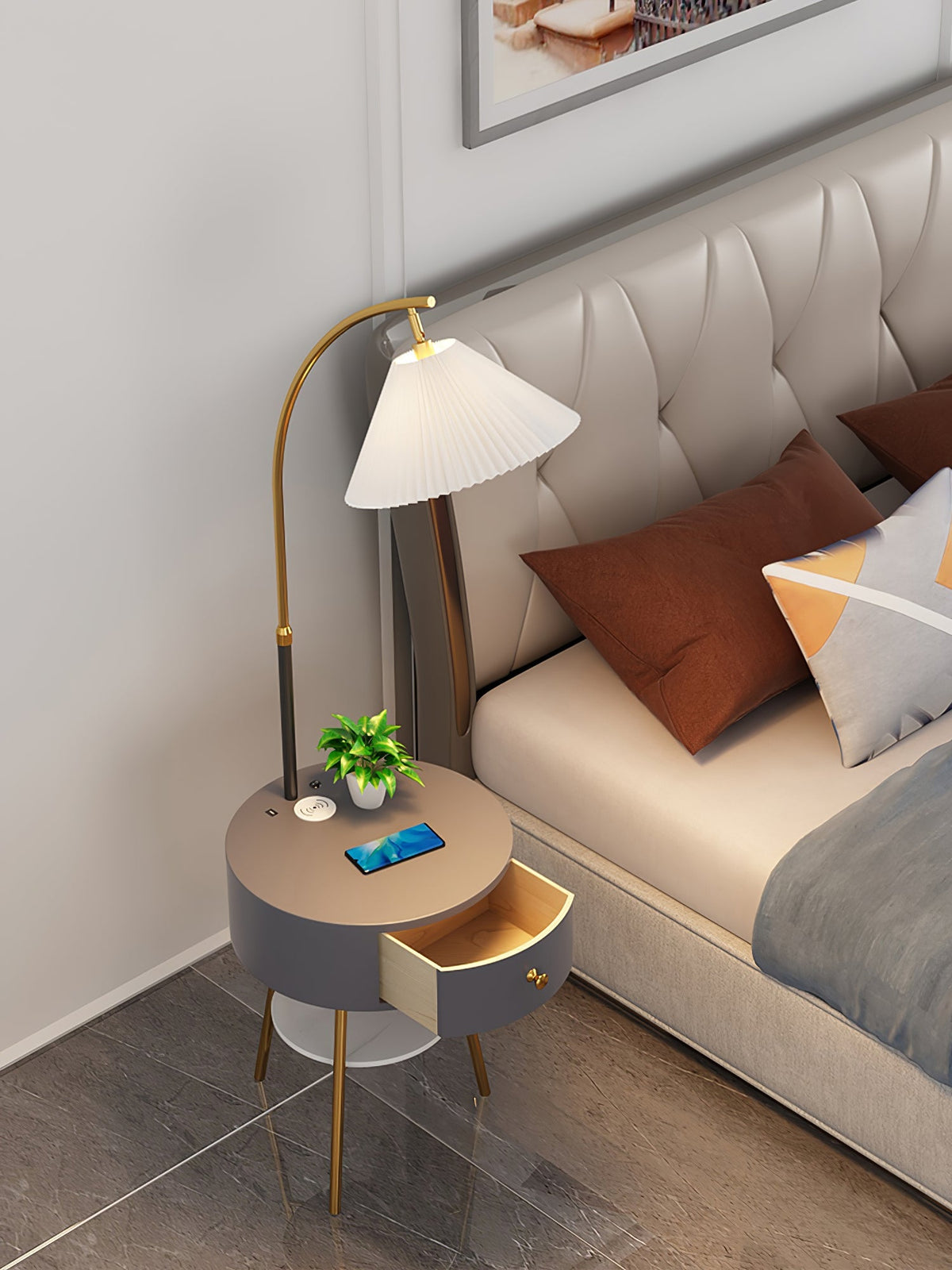 Pleated Arc Floor Light - view 16