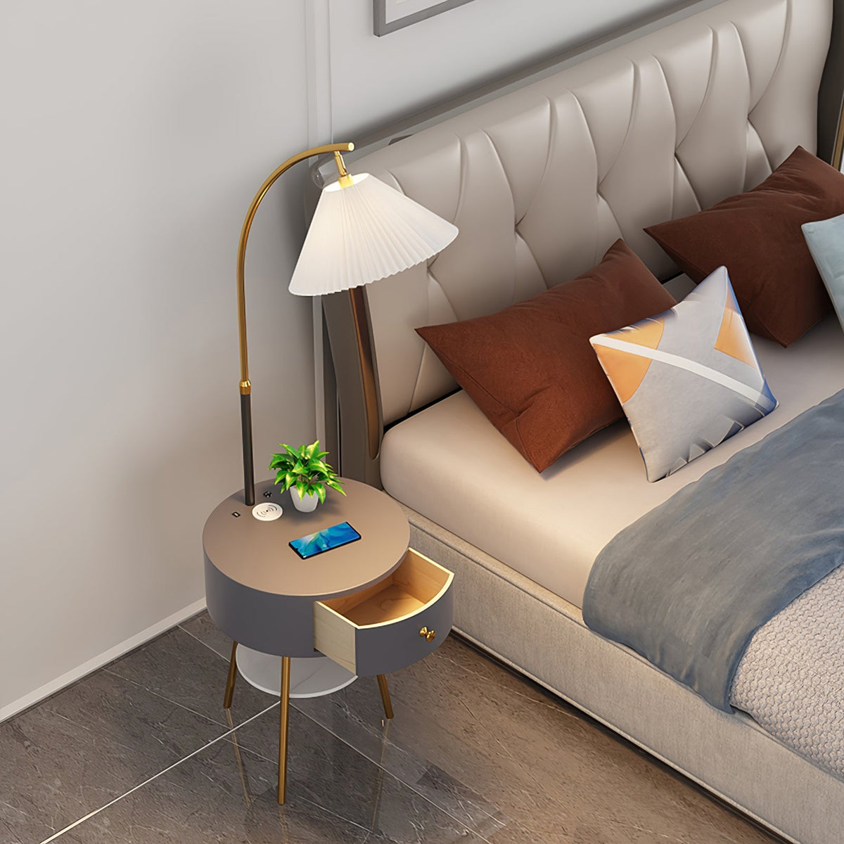 Pleated Arc Floor Light - view 21