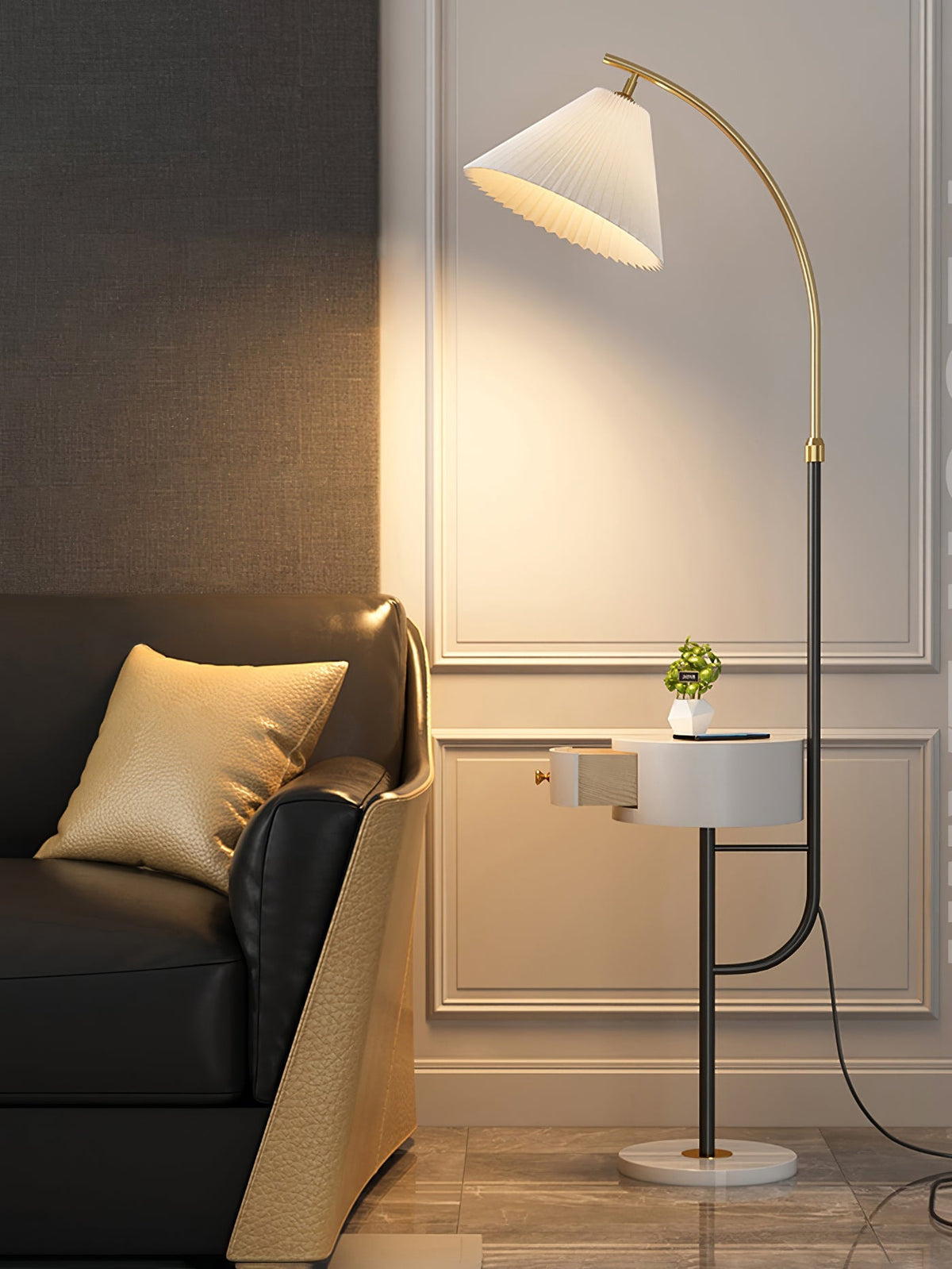 Pleated Arc Floor Light - view 34