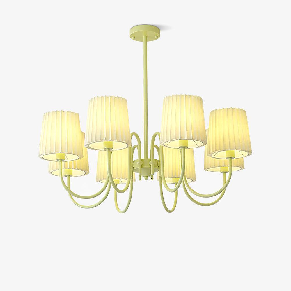 Pleated Fabric Matcha Chandelier - view 6