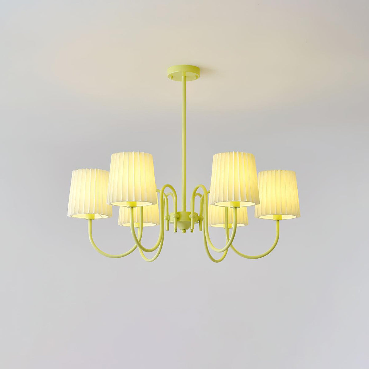 Pleated Fabric Matcha Chandelier - view 19