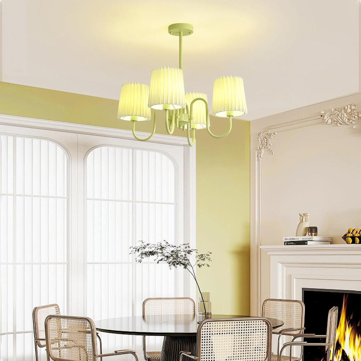 Pleated Fabric Matcha Chandelier - view 8
