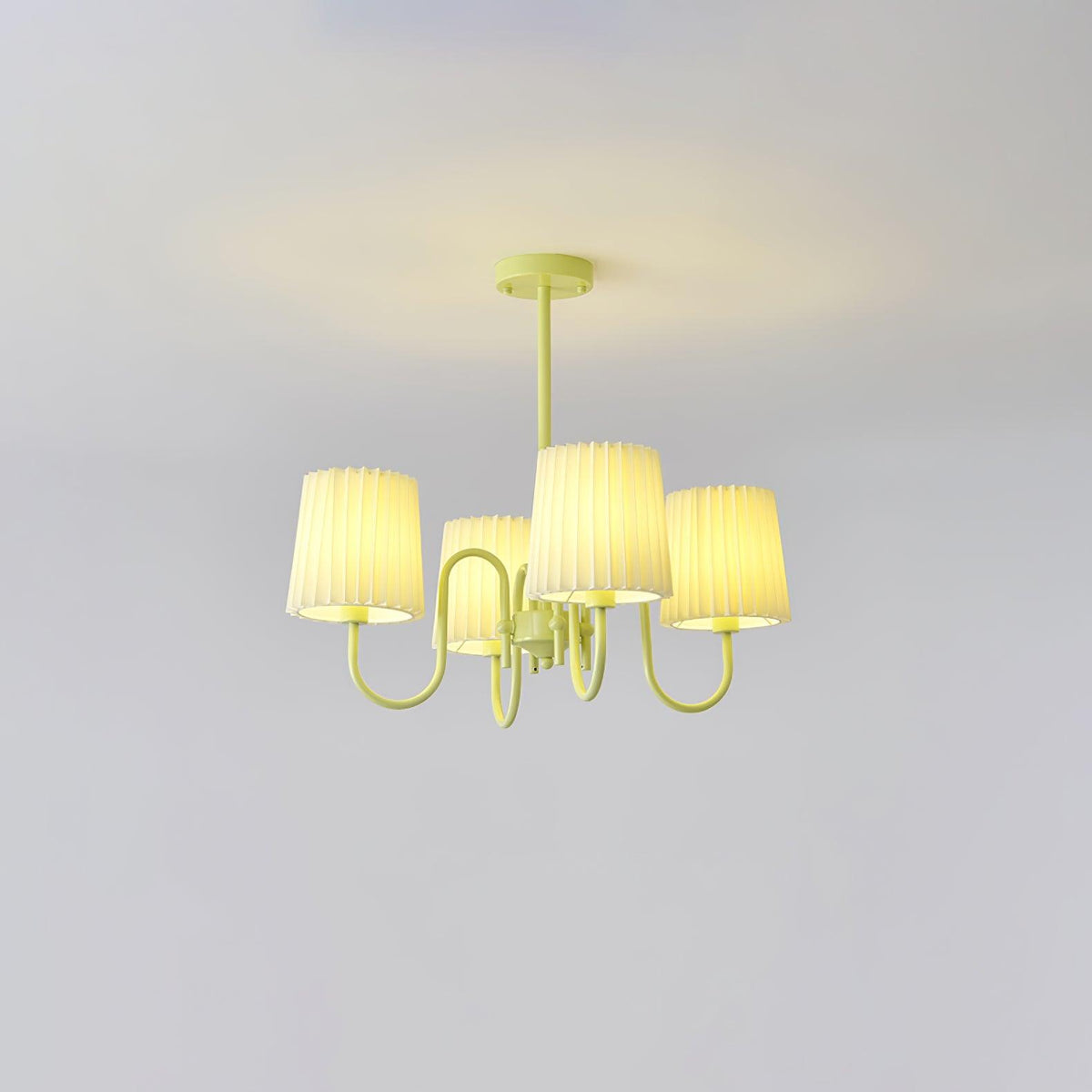 Pleated Fabric Matcha Chandelier - view 23