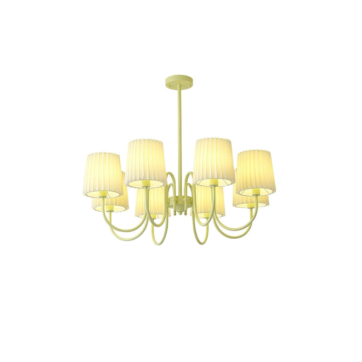 Pleated Fabric Matcha Chandelier - view 35