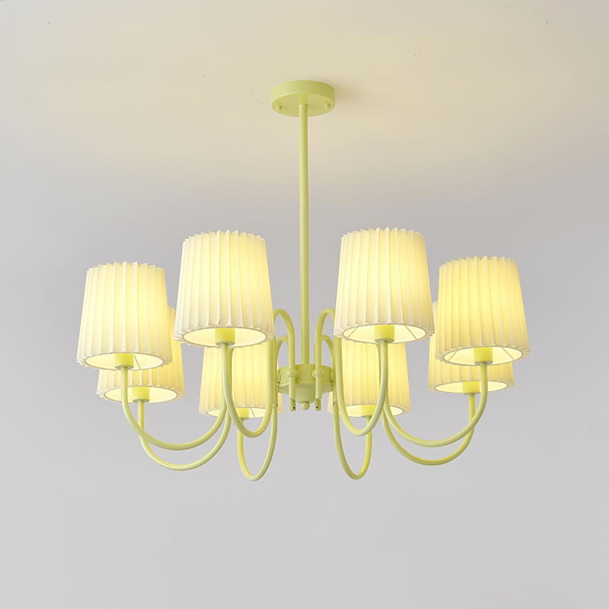 Pleated Fabric Matcha Chandelier - view 28