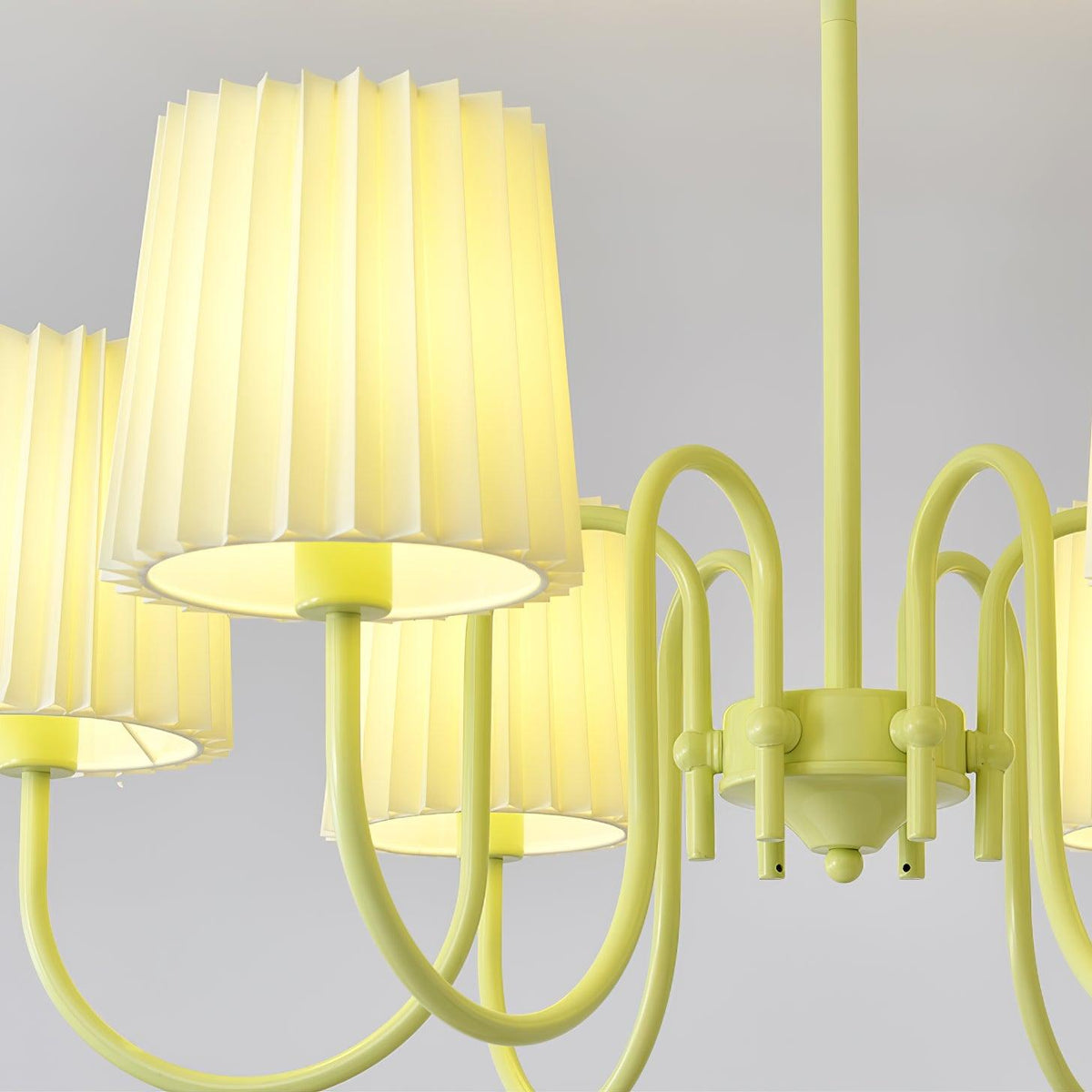 Pleated Fabric Matcha Chandelier - view 29