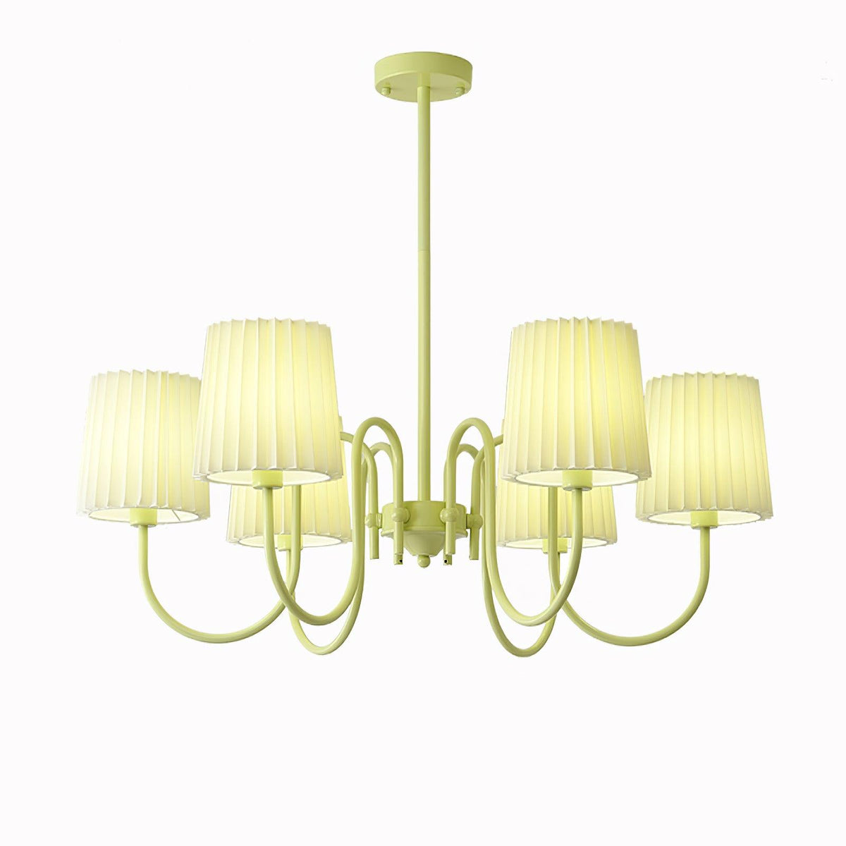 Pleated Fabric Matcha Chandelier - view 31
