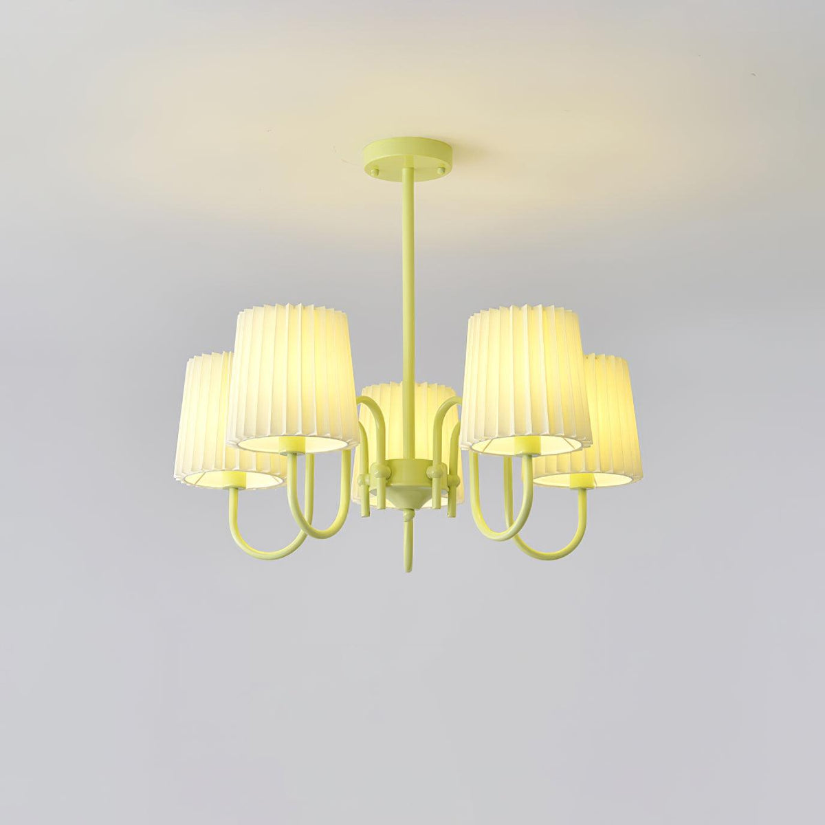 Pleated Fabric Matcha Chandelier - view 10