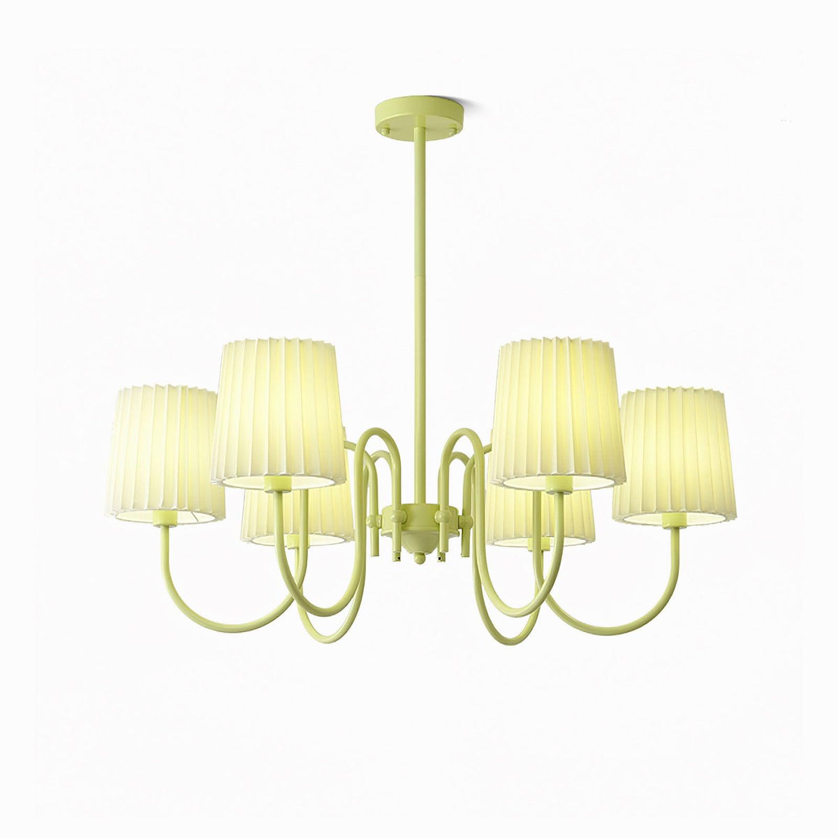 Pleated Fabric Matcha Chandelier - view 17