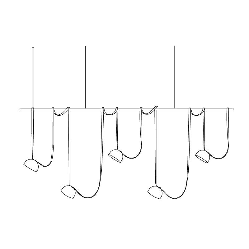 Belts Combination Canvas Pendant Light - view 36