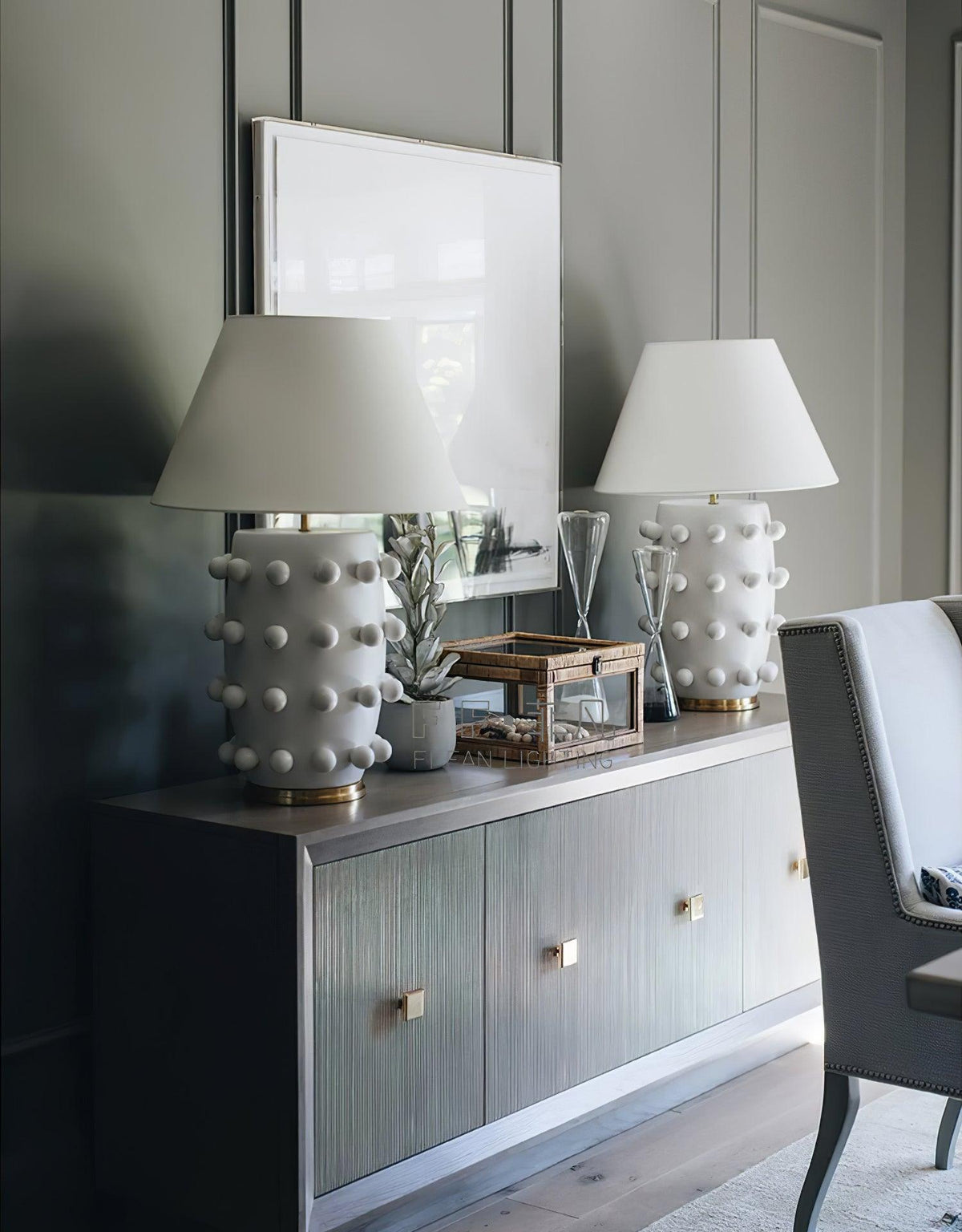 Polka Dot Porcelain Table Lamp - view 13